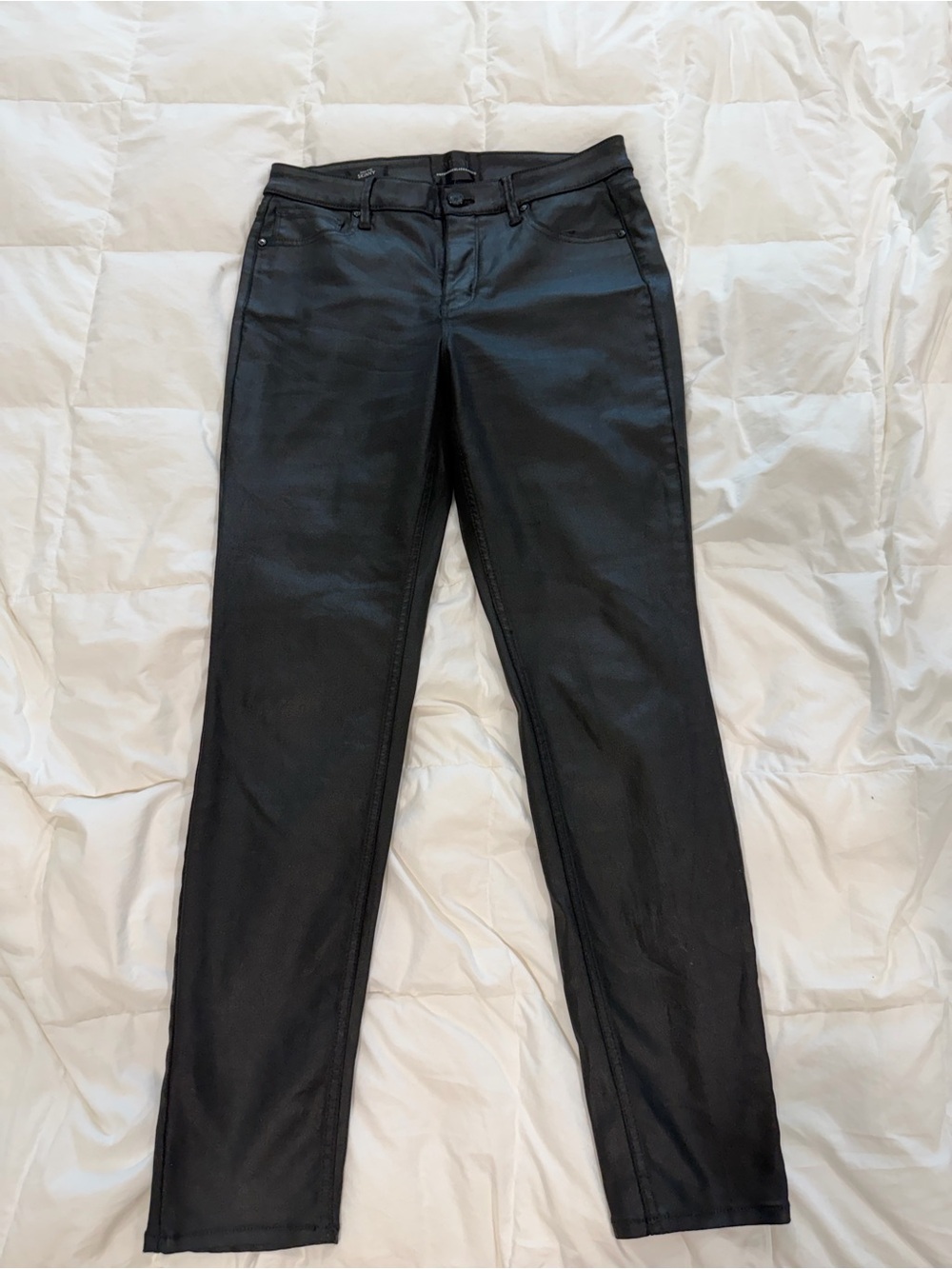 White House Black Market Black Coated Trousers - Picture 1 of 5
